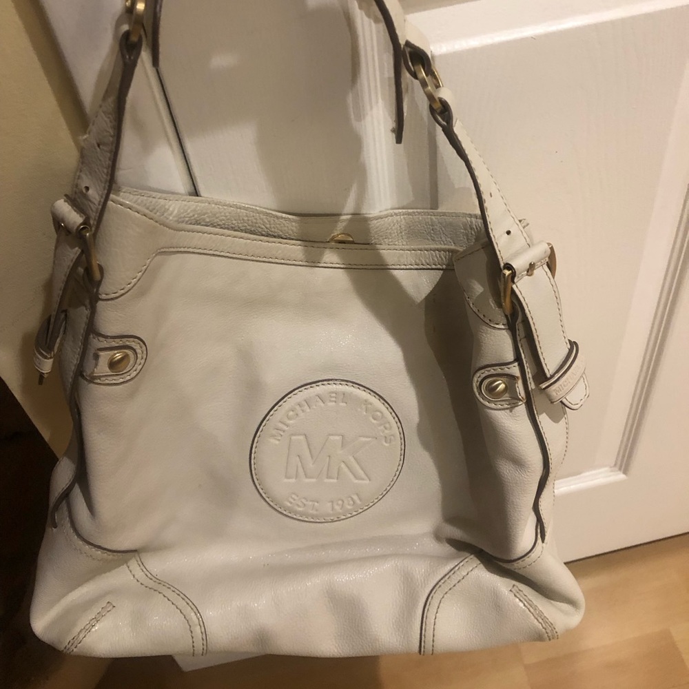 Michael Kors leather off white shoulder bag